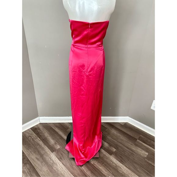 Sau Lee Priyanka Strapless Satin Gown US 14 $495 - Picture 7 of 8